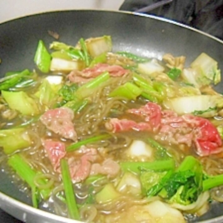 野菜多めの　すき焼き